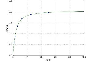 A typical standard curve (Collagen IV ELISA Kit)