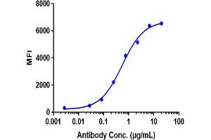 Human LAG3-expressing CHO cells were stained with Anti- Human LAG3( Relatlimab), with isotype and secondary-only controls. (Rekombinanter LAG3 (Relatlimab Biosimilar) Antikörper)