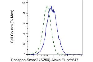 Validation of Smad2 knockdown using flow cytometry.