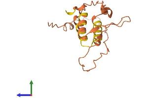 AlphaFold protein structure predicition of Human Recombinant CLUHP3 Protein, UniprotID Q96NS8