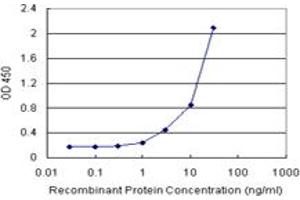Sandwich ELISA detection sensitivity ranging from 1 ng/mL to 100 ng/mL. (AMBP (Human) Matched Antibody Pair)