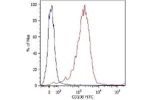 Surface staining of HPB-ALL human peripheral blood T cell leukemia cell line with anti-human CD108 (MEM-150) FITC. (SEMA7A Antikörper  (FITC))