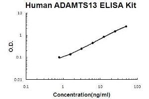 Human  ADAMTS13 EZ Set ELISA Kit standard curve (Human ADAMTS13 EZ Set™ ELISA Kit (DIY Antibody Pairs))