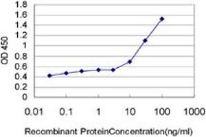 Detection limit for recombinant GST tagged CXCL16 is approximately 0. (CXCL16 Antikörper  (AA 49-273))