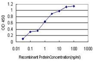 Detection limit for recombinant GST tagged COL20A1 is approximately 0. (COL20A1 Antikörper  (AA 1-155))