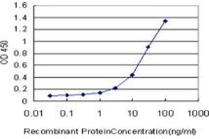 Detection limit for recombinant GST tagged TLR7 is approximately 1ng/ml as a capture antibody. (TLR7 Antikörper  (AA 27-126))
