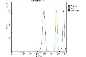 Flow Cytometry analysis of 293T cells using anti-AMSH-LP/STAMBPL1 antibody (ABIN7600389).