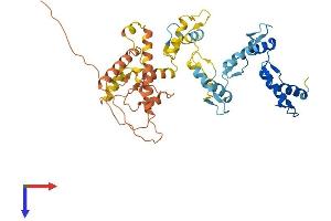 AlphaFold protein structure predicition of Human Recombinant ZNF562 Protein, UniprotID Q6V9R5