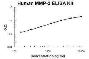Human MMP-3 PicoKine ELISA Kit standard curve