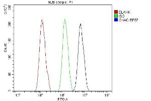 Flow Cytometry analysis of A431 cells using anti-GNAQ antibody (ABIN3043833).