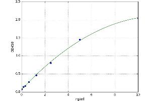 A typical standard curve (IRF5 ELISA Kit)