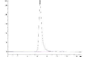 Size-exclusion chromatography-High Pressure Liquid Chromatography (SEC-HPLC) image for CUB Domain Containing Protein 1 (CDCP1) (AA 29-667) protein (His tag) (ABIN7274291)
