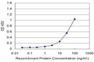 Detection limit for recombinant GST tagged CDK4 is approximately 3ng/ml as a capture antibody. (CDK4 Antikörper  (AA 211-303))