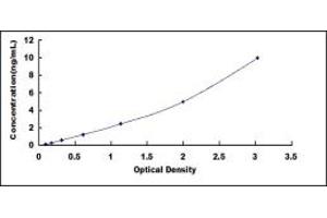 Typical standard curve (PMFBP1 ELISA Kit)