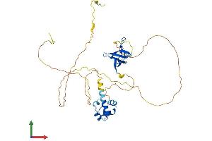 AlphaFold protein structure predicition of Human Recombinant SAMSN1 Protein, UniprotID Q9NSI8
