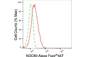 Flow cytometric analysis of NDC80 expression in HepG2 cells using NDC80 antibody (ABIN7799564), 1:2,000). (Rekombinanter NDC80 Antikörper)