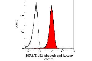 Flow Cytometry (FACS) image for anti-Receptor tyrosine-protein kinase erbB-2 (ErbB2/Her2) (AA 1205-1255) antibody (ABIN7455181) (Rekombinanter ErbB2/Her2 Antikörper  (AA 1205-1255))