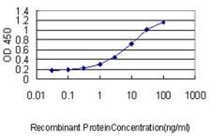 Detection limit for recombinant GST tagged IMPDH2 is approximately 0. (IMPDH2 Antikörper  (AA 1-514))