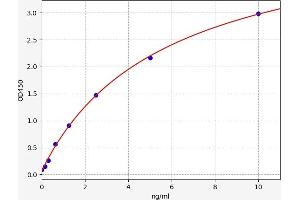 Typical standard curve (Procollagen, Type II ELISA Kit)