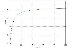 A typical standard curve (REG3A ELISA Kit)