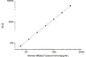 Typical standard curve (HDAC2 CLIA Kit)