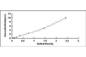 Typical standard curve (BPIFA1 ELISA Kit)