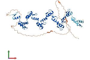 AlphaFold protein structure predicition of Human Recombinant ZNF502 Protein, UniprotID Q8TBZ5