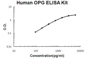 Human OPG Accusignal ELISA Kit Human OPG AccuSignal ELISA Kit standard curve. (RANKL ELISA Kit)