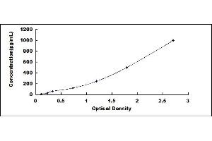 Typical standard curve (TNF alpha ELISA Kit)