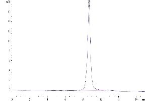 Size-exclusion chromatography-High Pressure Liquid Chromatography (SEC-HPLC) image for High Mobility Group Box 1 (HMGB1) (AA 1-215) protein (His tag) (ABIN7274822)