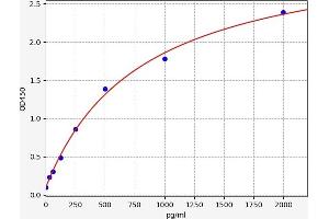 Typical standard curve (TCN1 ELISA Kit)
