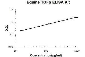 Horse equine TGF alpha PicoKine ELISA Kit standard curve (TGFA ELISA Kit)