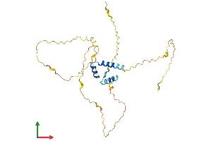 AlphaFold protein structure predicition of Human Recombinant FRAT1 Protein, UniprotID Q92837