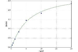 A typical standard curve (SH3BP2 ELISA Kit)