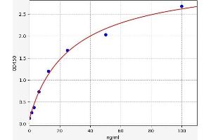 Typical standard curve (Collagen IV ELISA Kit)