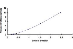 Typical standard curve (MAST2 ELISA Kit)