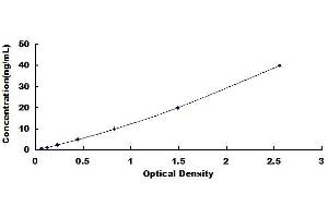 Typical standard curve (JAK1 ELISA Kit)