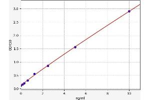 Typical standard curve (TALDO1 ELISA Kit)