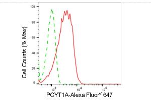 Flow cytometric analysis of PCYT1A expression in HepG2 cells using PCYT1A antibody (ABIN7799789), 1:2,000). (Rekombinanter PCYT1A Antikörper)