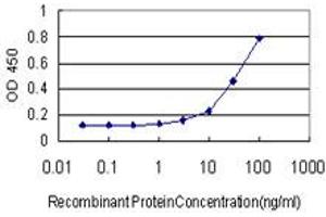 Detection limit for recombinant GST tagged FGF1 is approximately 3ng/ml as a capture antibody. (FGF1 Antikörper  (AA 46-155))