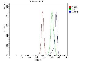 Flow Cytometry analysis of K562 cells using anti-SLMAP antibody (ABIN7600916).
