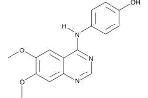 Chemical structure of WHI P131 , a JAK3 kinase inhibitor.
