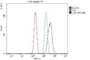 Flow Cytometry analysis of PC-3 cells using anti-LHX1 antibody (ABIN7599263). (LHX1 Antikörper  (AA 1-317))