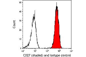 Flow Cytometry (FACS) image for anti-CD27 Molecule (CD27) (AA 21-187) antibody (ABIN7455146)