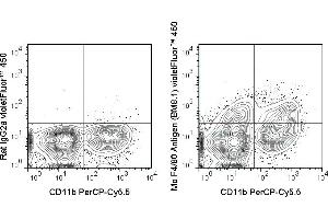 C57Bl/6 bone marrow cells were stained with PerCP-Cy5. (F4/80 Antikörper  (violetFluor™ 450))