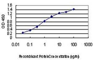 Detection limit for recombinant GST tagged TTN is approximately 0. (Titin Antikörper  (AA 1-110))
