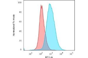 Flow Cytometric Analysis of paraformaldehyde-fixed Jurkat cells using CD28 Mouse Monoclonal Antibody (204. (CD28 Antikörper)